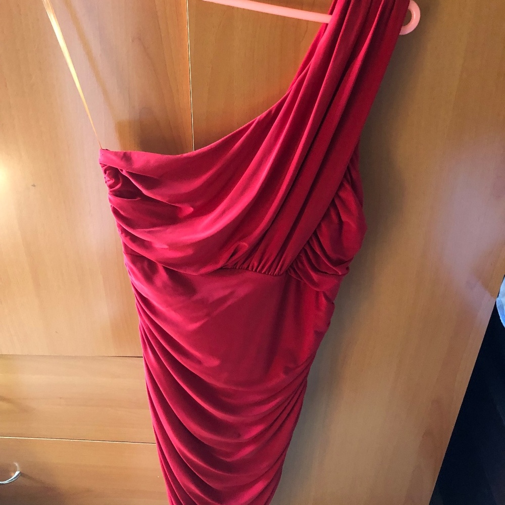 Women's Red Emerald Sundae one shoulder dress